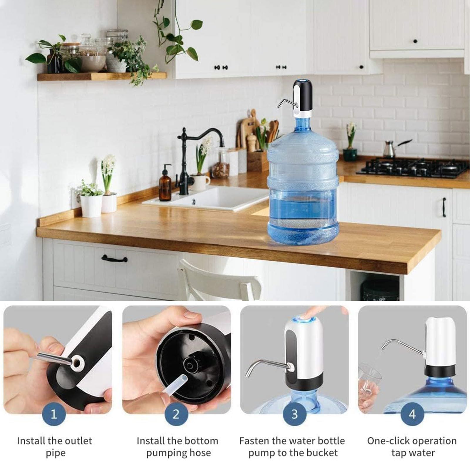 Water Bottle Dispenser Portable Electric Water Bottle Pump for Universal 5