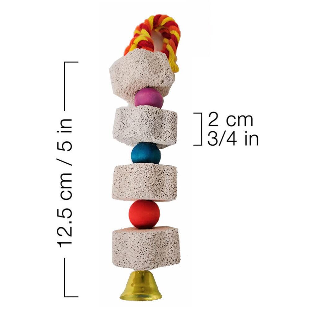 Bird Chewing Toys - 2Pcs Hamster Toys Bunny Chew Toys Bird Beak Grinding Stone view 3