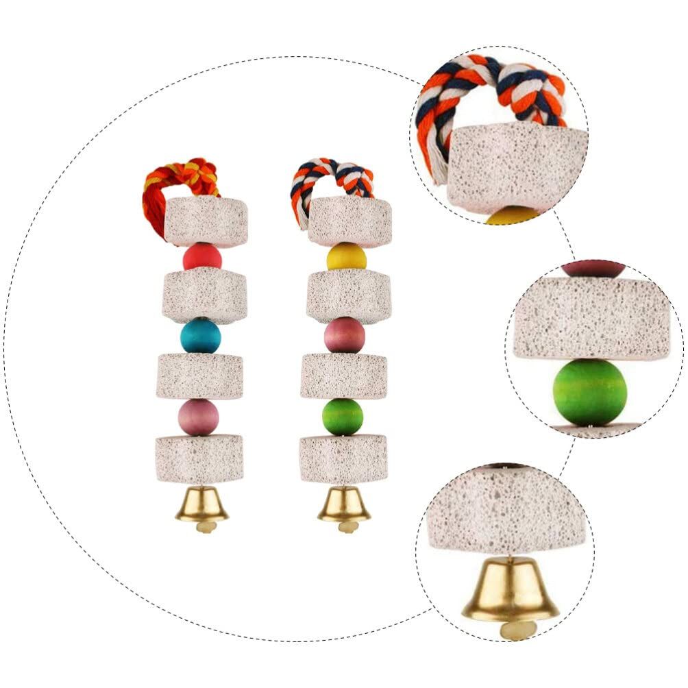 Bird Chewing Toys - 2Pcs Hamster Toys Bunny Chew Toys Bird Beak Grinding Stone view 4