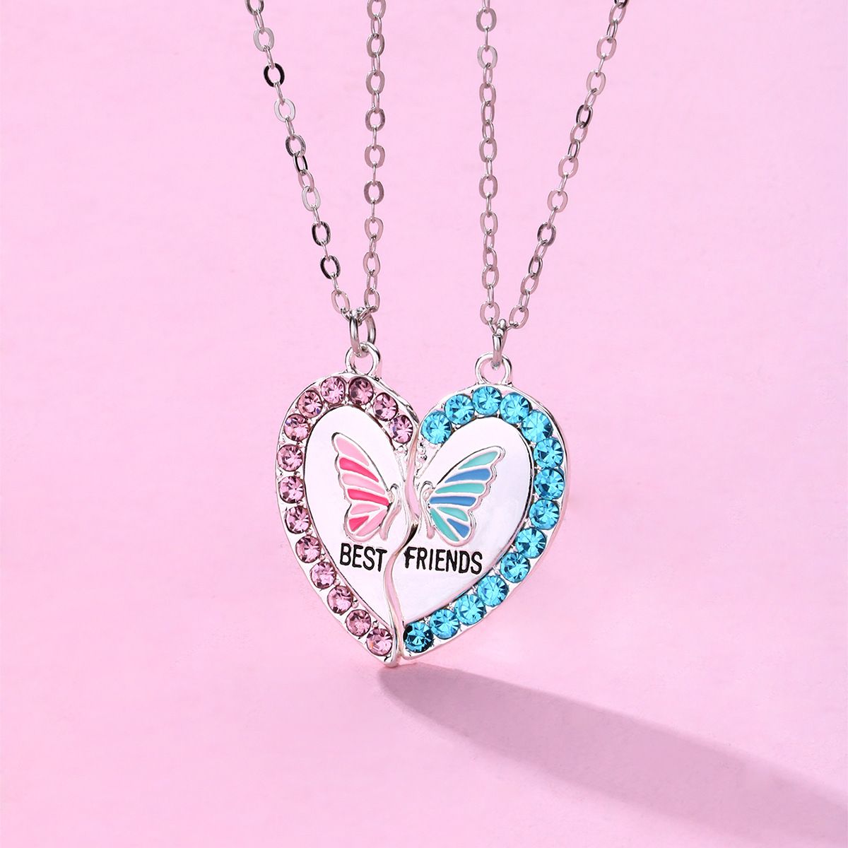 BFF Necklace for 2, Best Friend Necklaces Cute Design Valentines Day Gifts — image 1