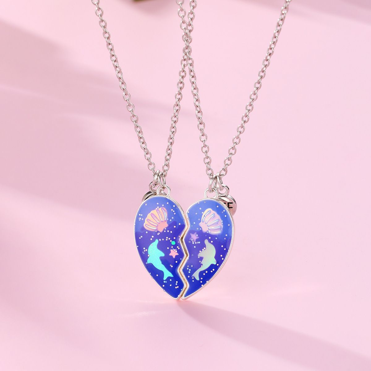 Charm Necklace for 2/3 Girls Best Friend Matching Necklace Heart Cat Koala view 4