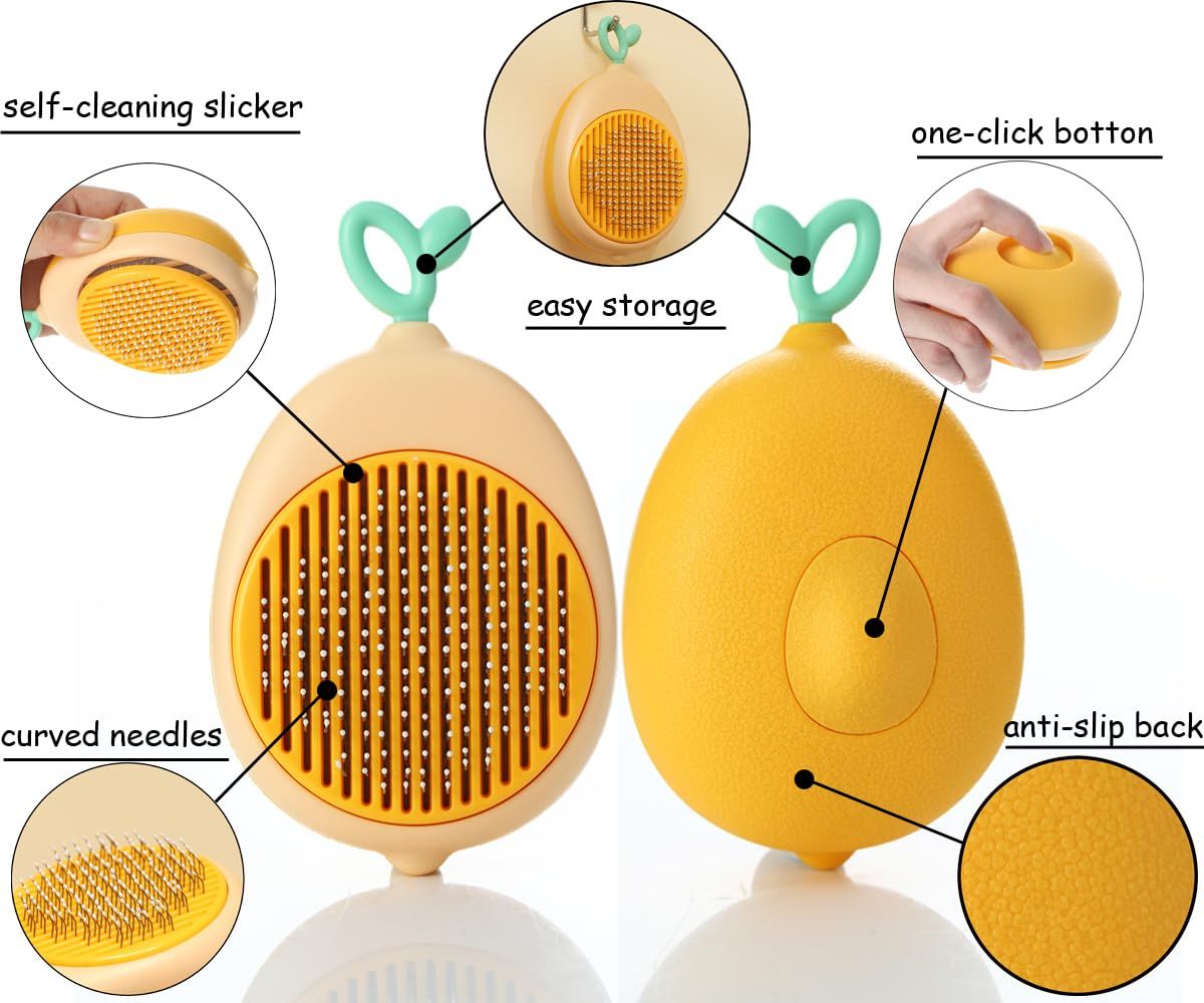 Fruit Shape Cat Brush for Shedding and Grooming view 3