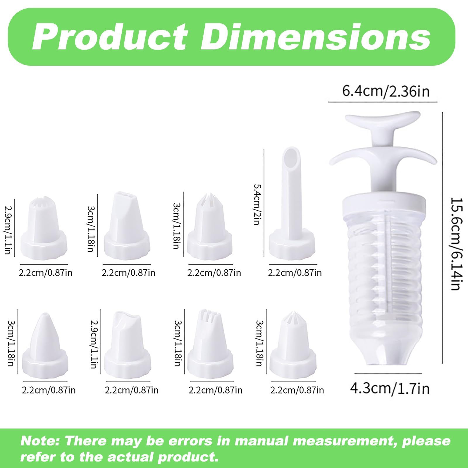 Cake Decorating Gun, Cupcake Icing Piping Kit, Cake Decorating Kit with 8