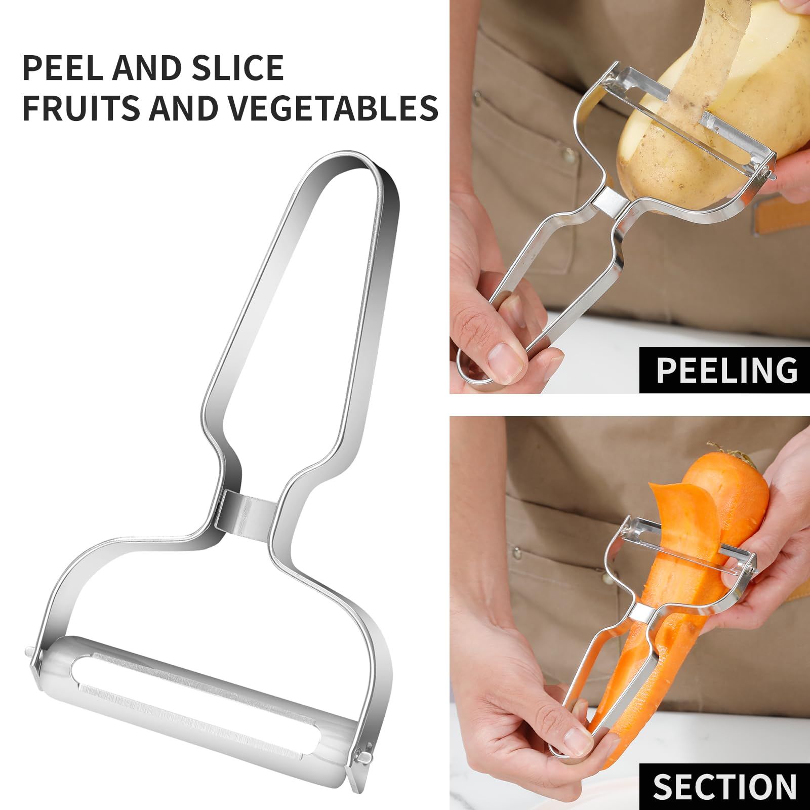 Stainless Steel Vegetable Fruit Peeler Slicer