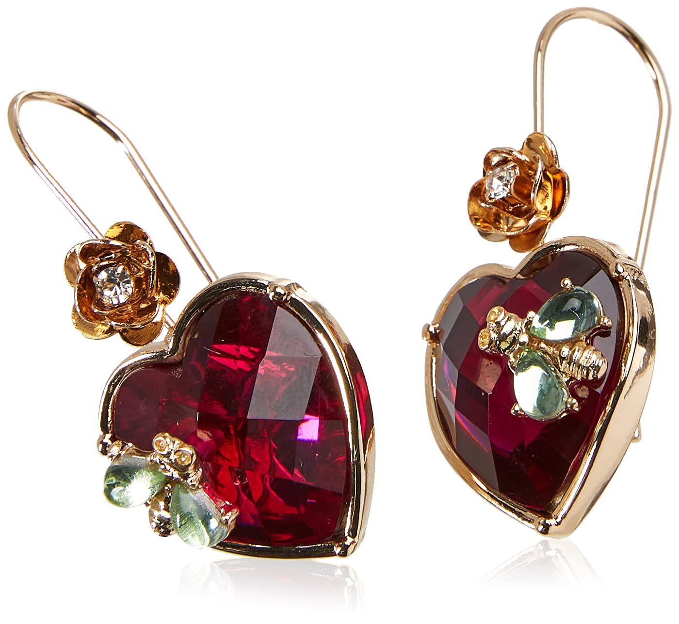 Fashion Multi Lucite Heart Flower Stone Drop Earrings For Women Womens Stone view 3