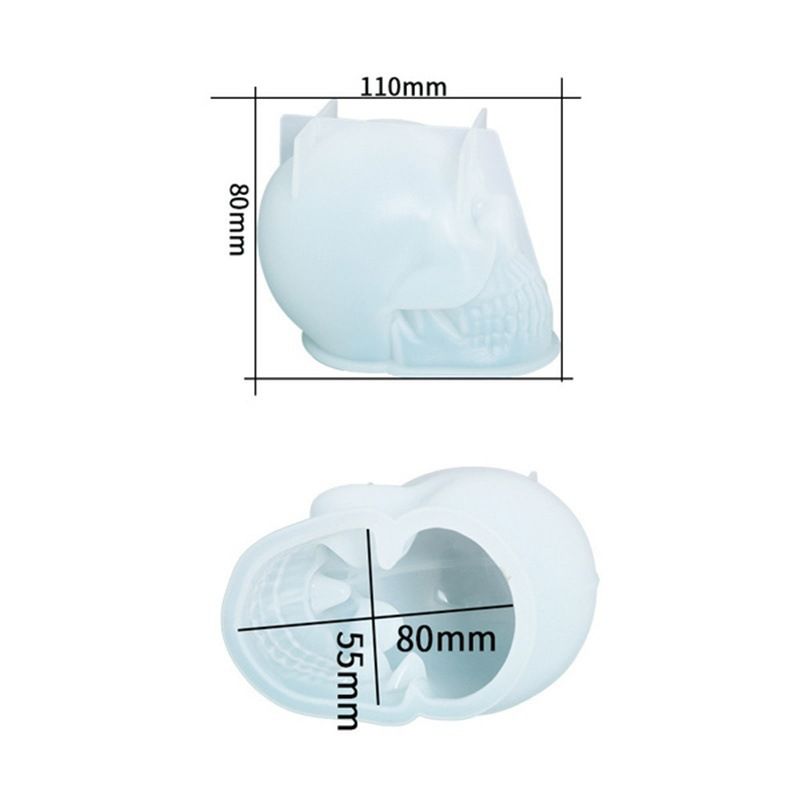 3D Skull Resin Mold Skull Candle Mold Skeleton Head Skull Shape Mold for — image 1