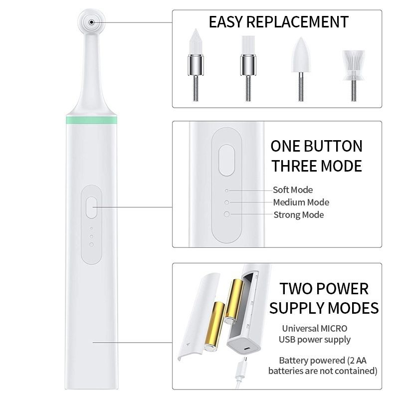 Electric Pet Toothbrush, Dog Teeth Cleaning Kit, Dog Tooth Polisher, Pet Dog view 3
