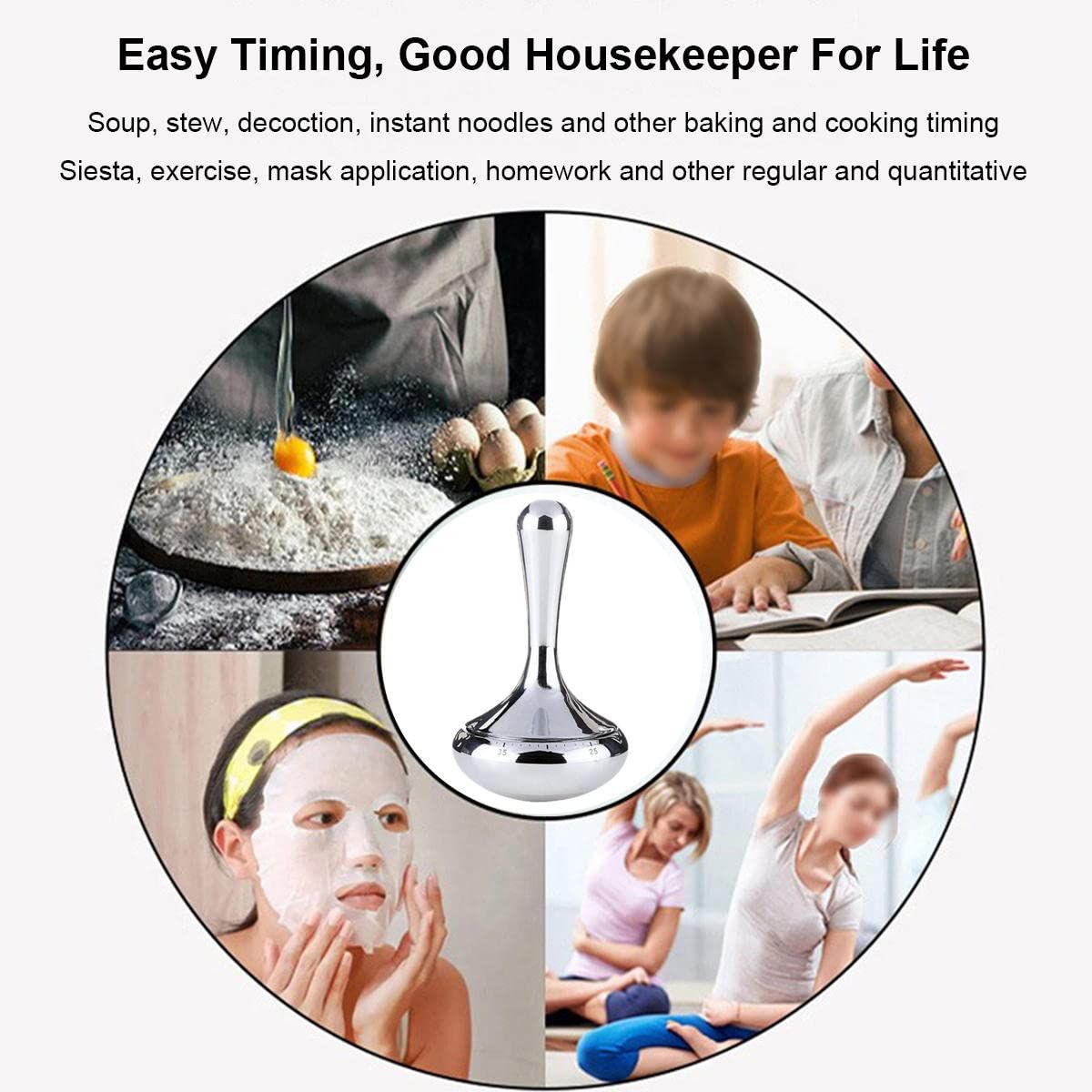 Kitchen Timer Manual, Timer for Kids, Classroom Timers for Teachers view 4