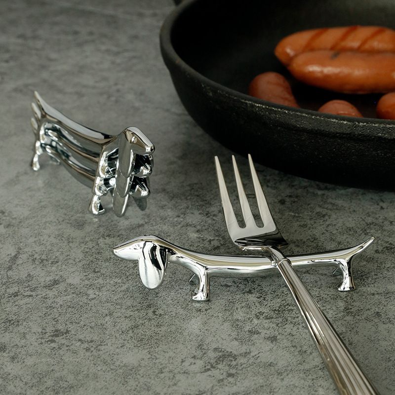 4 Pieces Chopsticks Holder Sliver Chopstick Rest Pillow Zinc Alloy Chopstick view 2