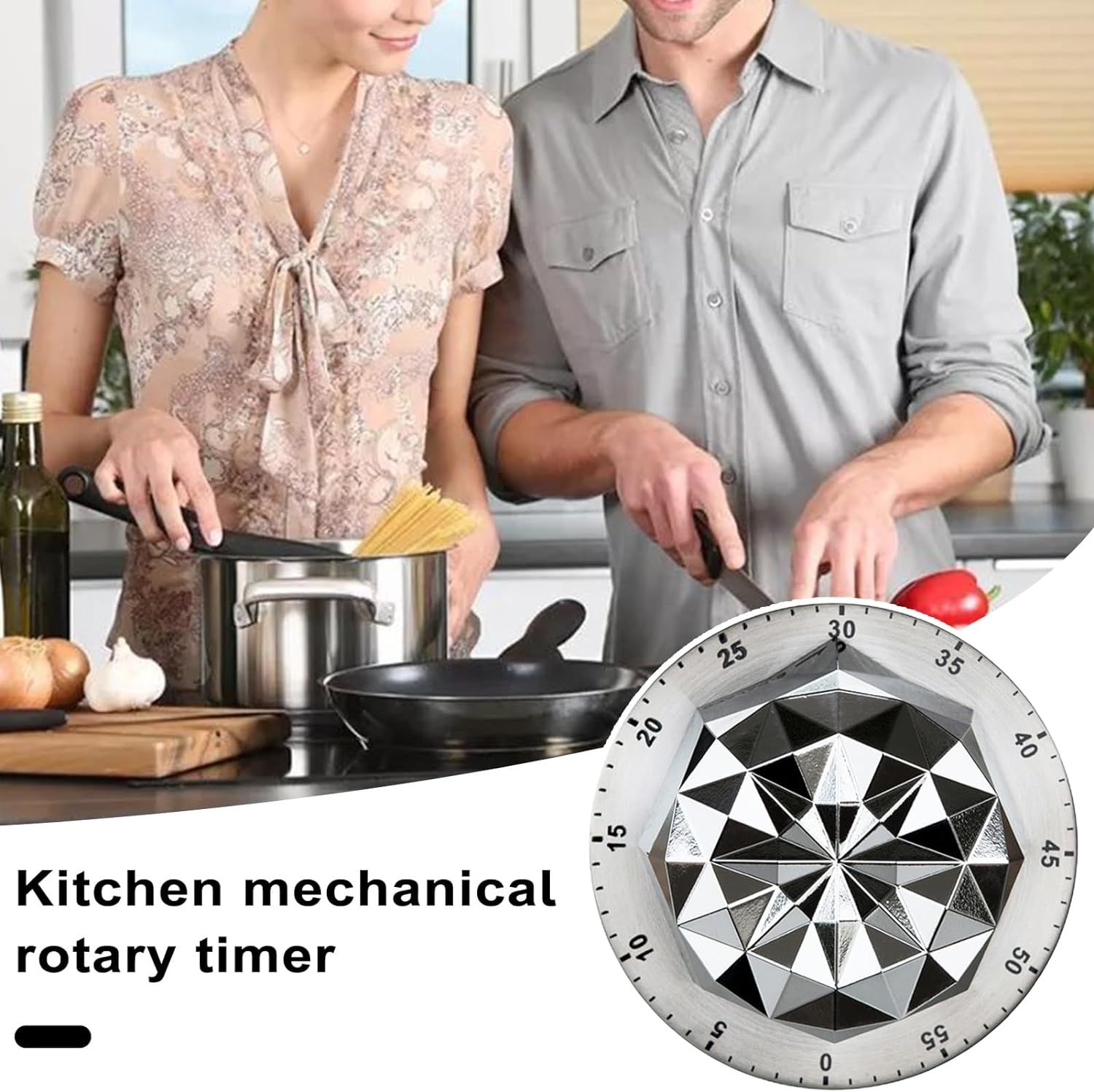 Kitchen Timer, Mechanical Kitchen Timer with Clear Alarm No Battery Required view 4