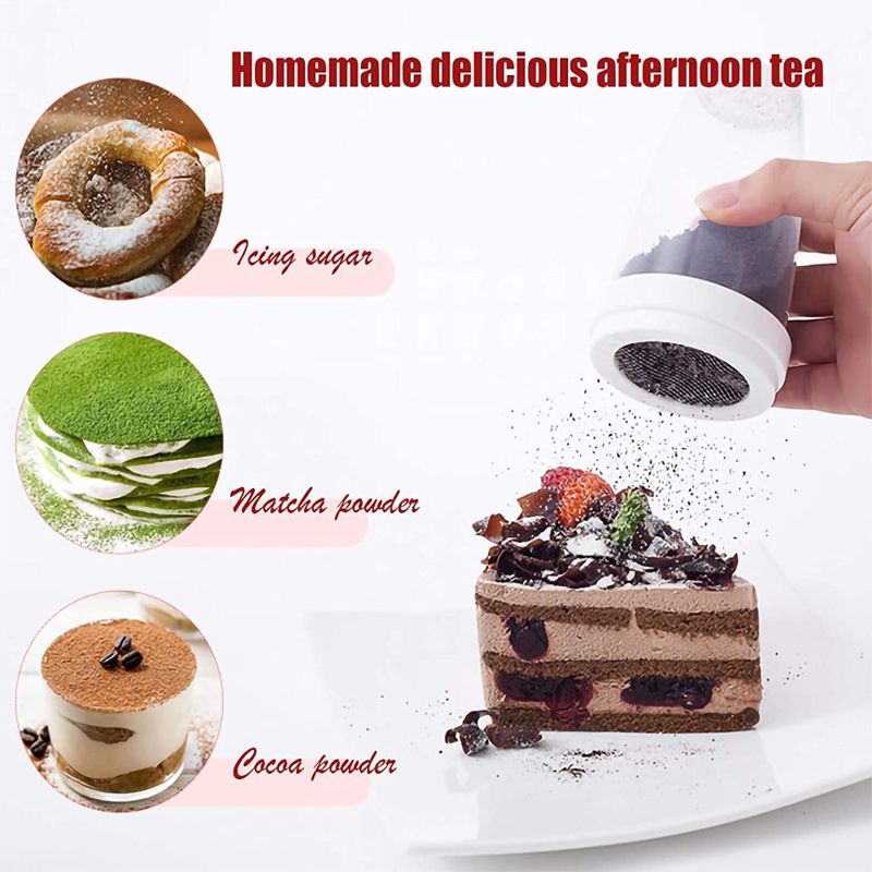Multipurpose Sugar Flour Powdered Sugar Shaker Dust Sifter Plastic Material