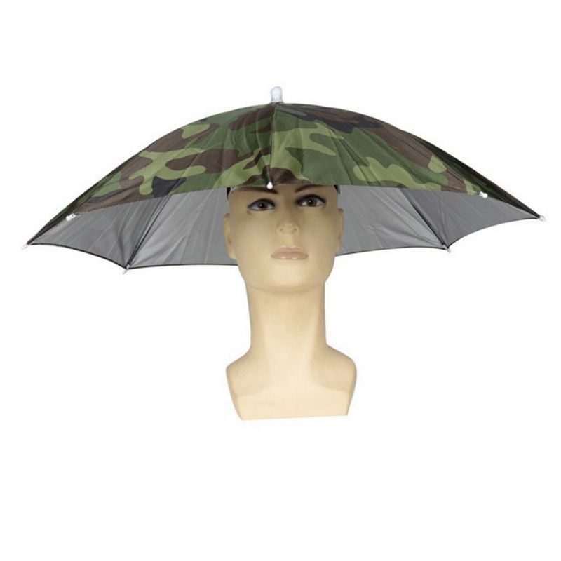 Umbrella Hat Elastic headband Umbrella Hats for Women Men Hands Free Umbrella view 3