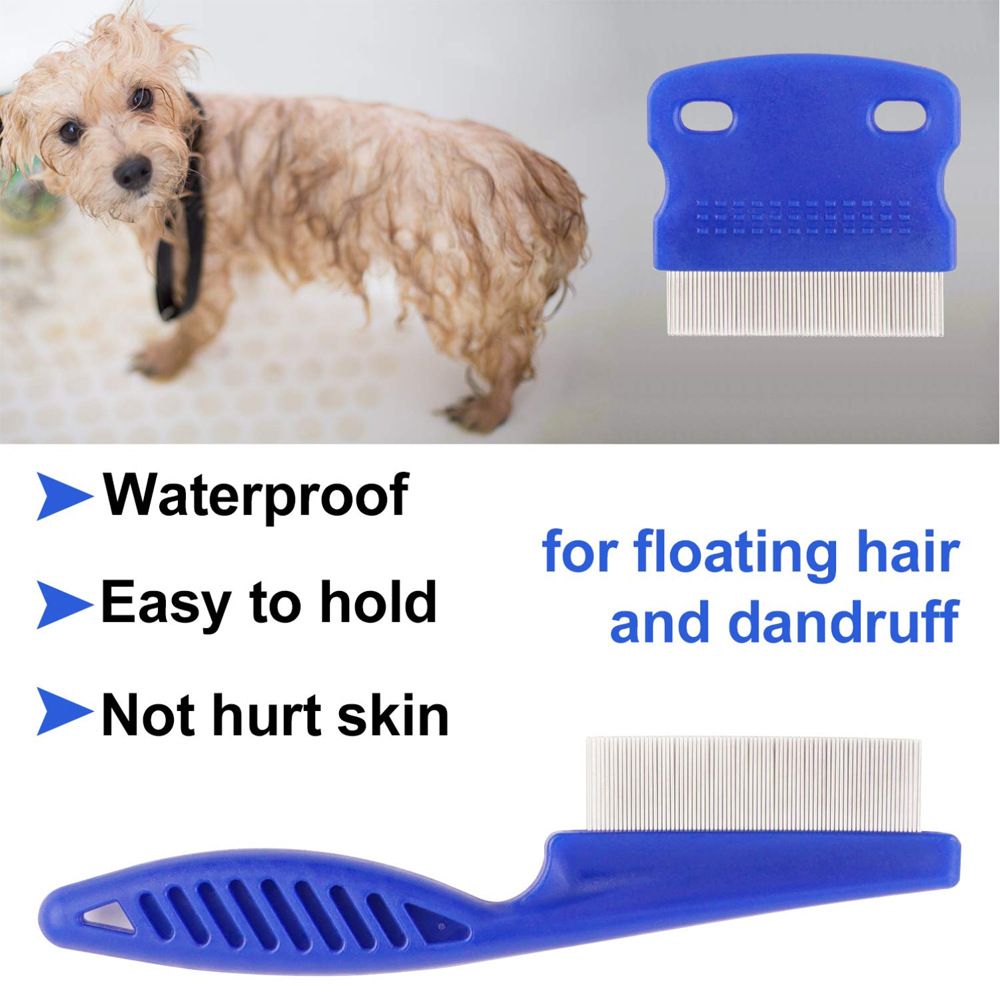 Thereisno 6 Pieces Set Pet Lice Combs Dog Grooming Flea Comb for Cat Tear