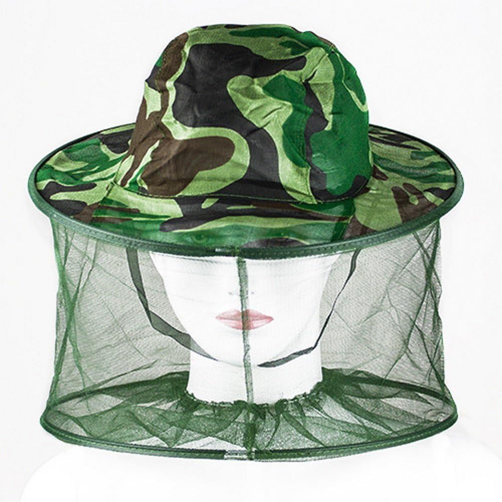 Camouflage Mosquito Insect Hat Bug Mesh Head Net Face Protector Beekeeping view 3