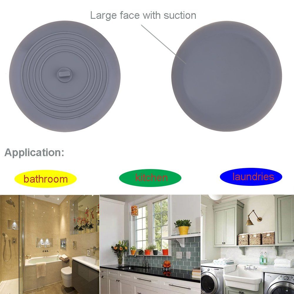 Bathtub Stopper Drain Cover 3 Pack — image 1