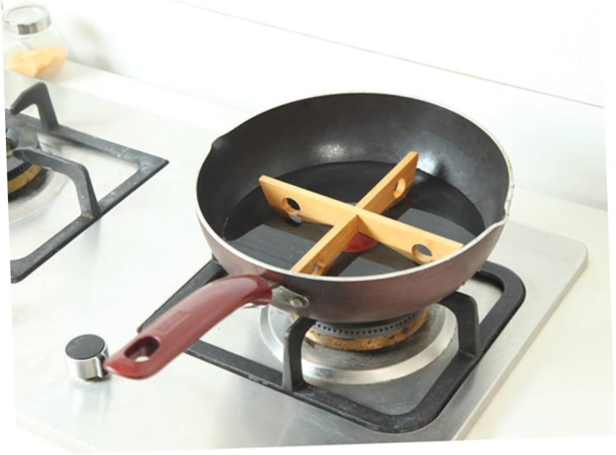 Desk Tripod Casserole Insulation Table Tripod Hot Dishes Bamboo Trivets view 4