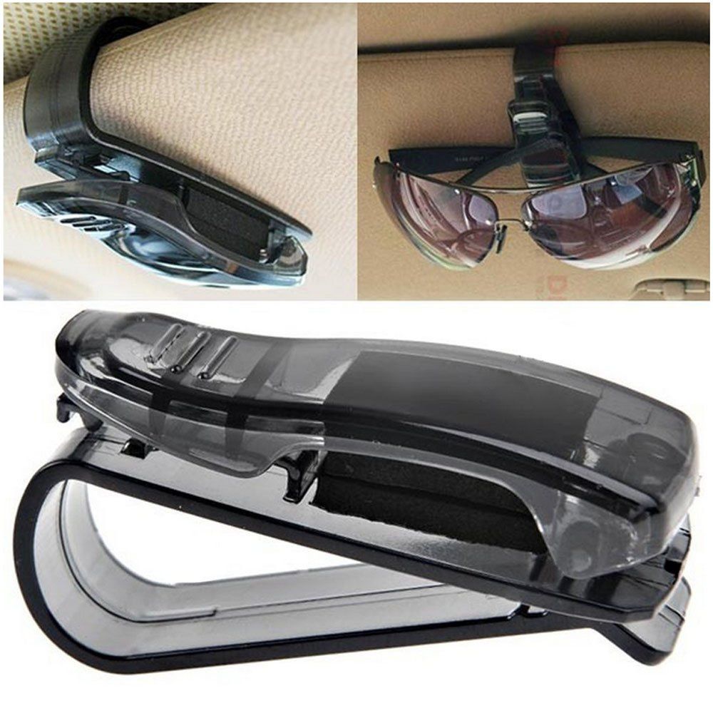 2Pcs Sunglass Visor Clip Sunglasses Eyeglass Holder Car Auto Reading Glasses view 4