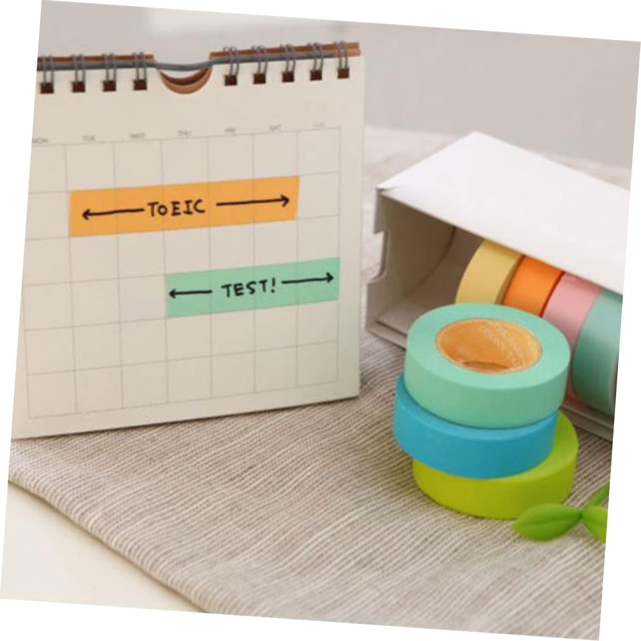 10 Rolls Adhesive Tape Colored Painters Tape Decorators Tape Masking Paper for view 5