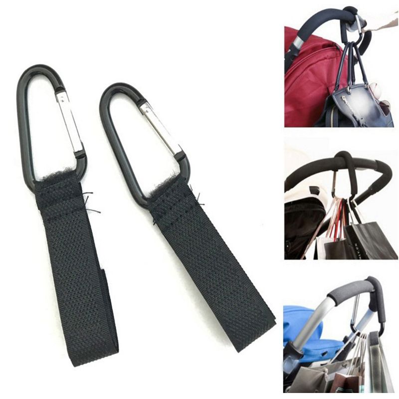 4 Pcs Universal Mummy Buggy Clip Baby Stroller Hook Pushchair Hook for Hanging view 2