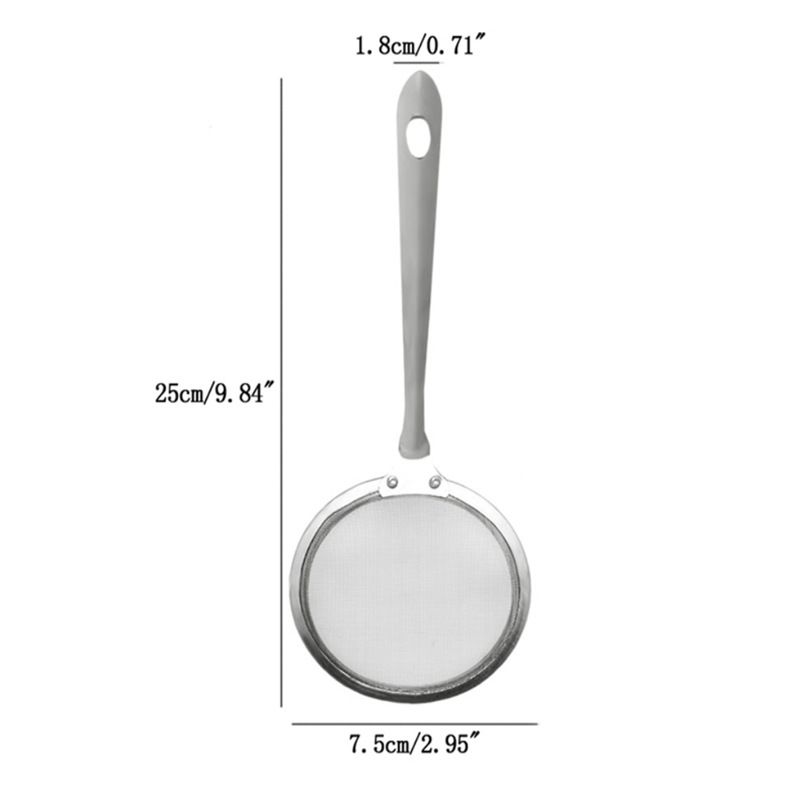 Fine Mesh Skimmer Spoon,Stainless Steel Cooking Oil Filter Strainer,Kitchen view 5