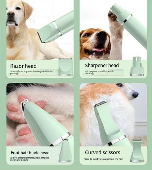 Generic Dog Hair Clipper 4-in-1 Grooming Set with Nail Sharpener view 2