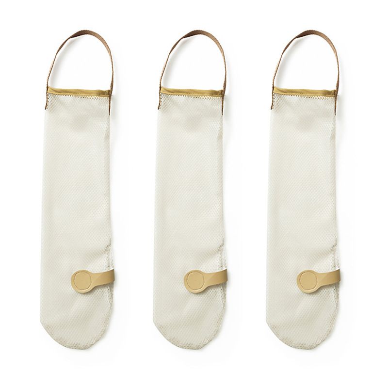 3 Pcs Onion Bags Mesh Garlic Storage Bags Hanging Garlic Mesh Bags for Kitchen — image 1