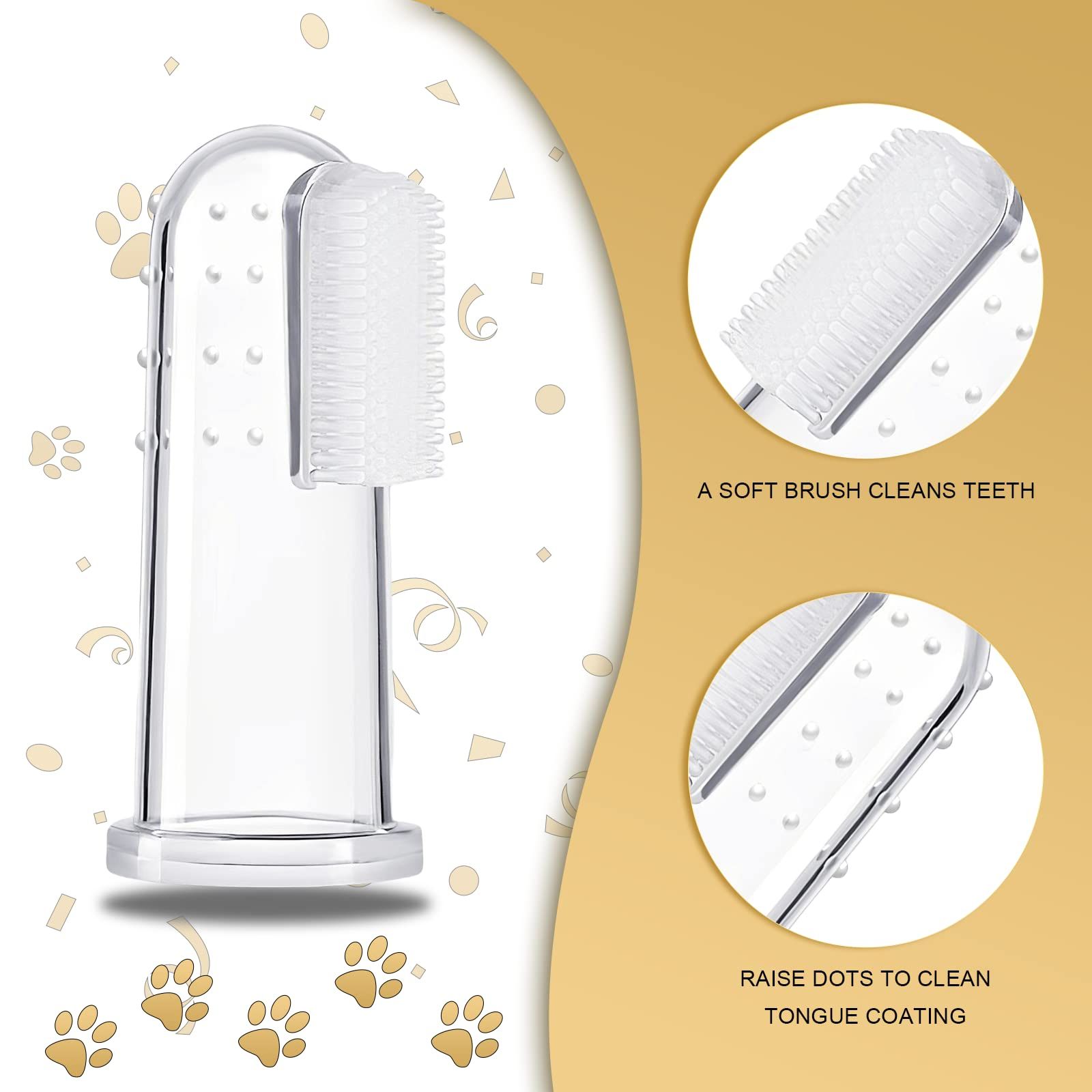 10 Pieces Dog Tooth Brushing Kit Finger Toothbrush for Dogs Cat Puppy view 3