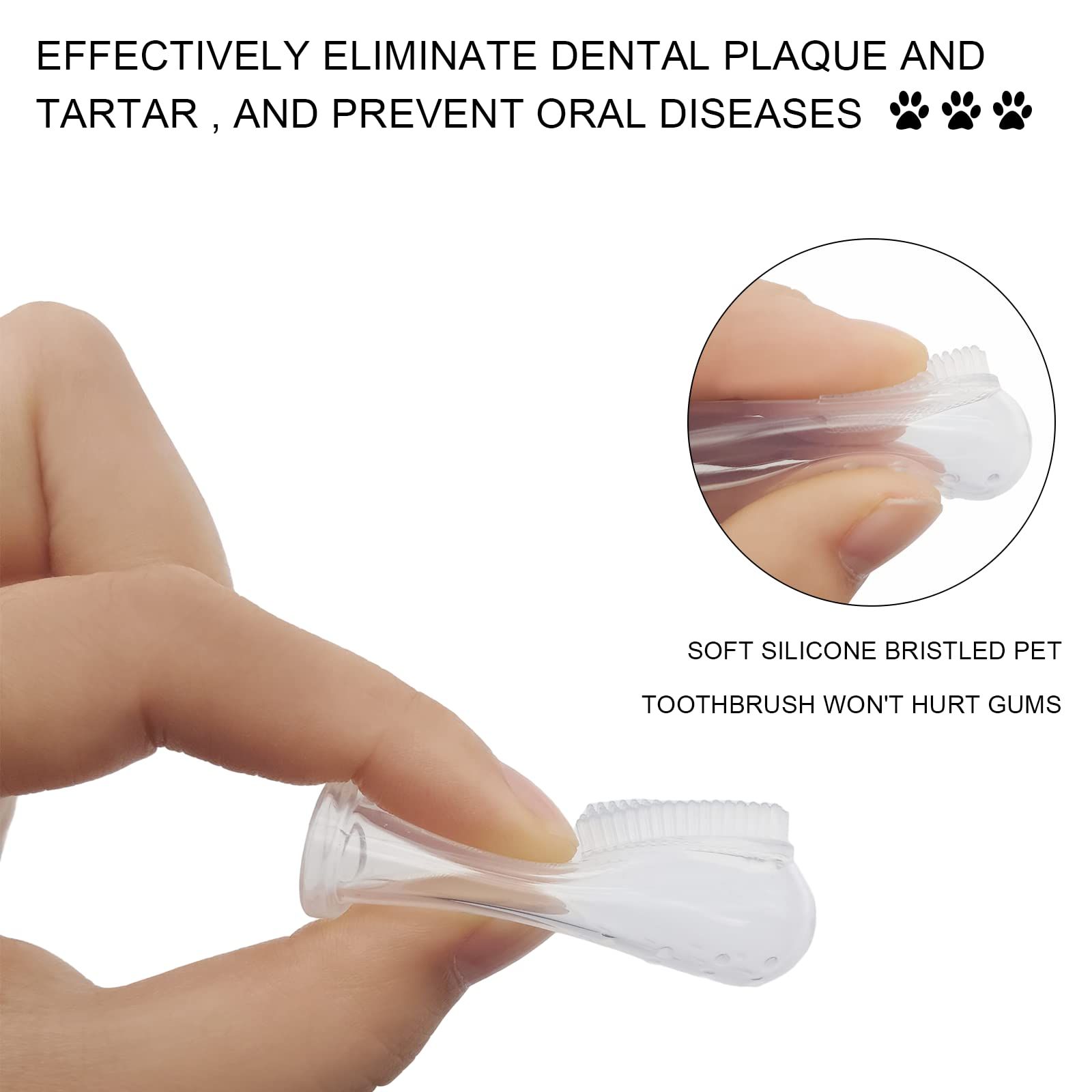 10 Pieces Dog Tooth Brushing Kit Finger Toothbrush for Dogs Cat Puppy view 5