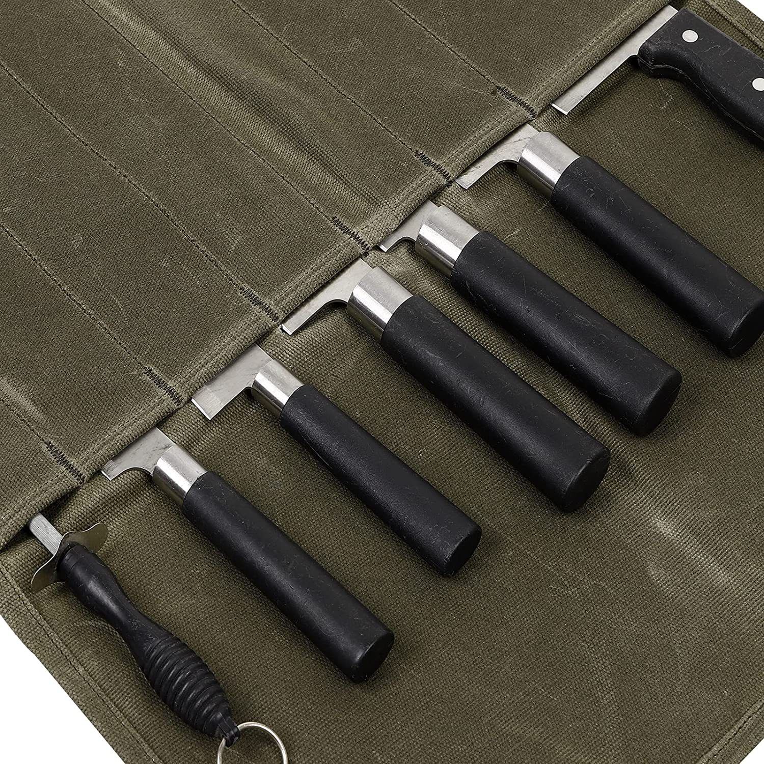 Knife Roll, Chef’s Knife Roll Case, Cutlery Knives Holders Protectors, Home view 5