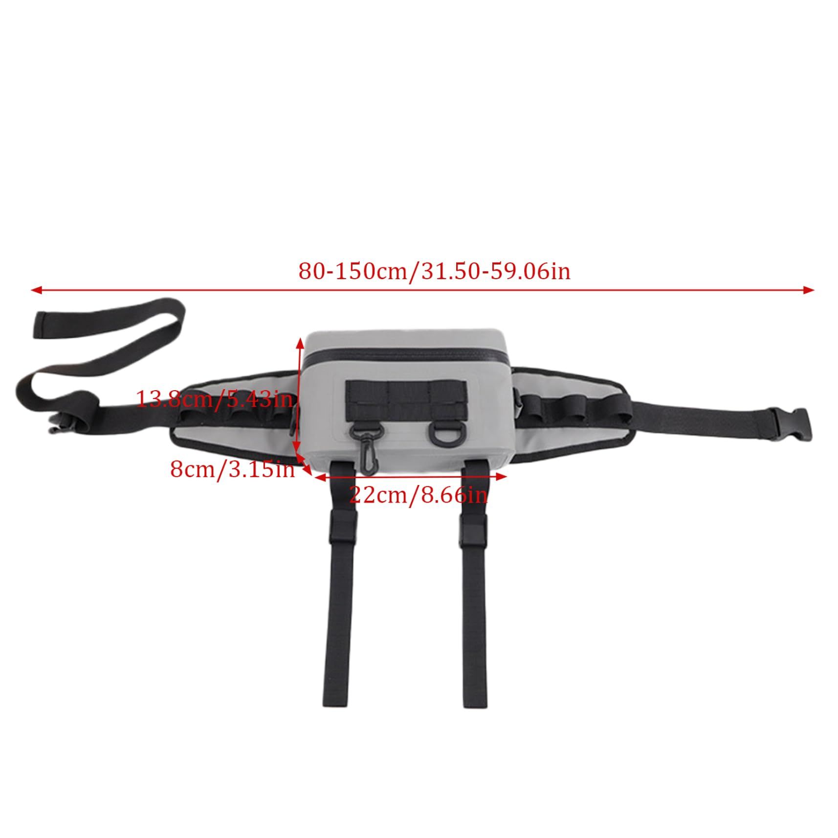 Fishing Fanny Pack with Fishing Rod Holder and Adjustable Strap Zipper Closure view 4