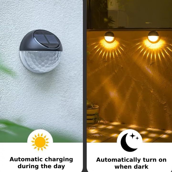 Solar Fence Lights Outdoor Deck Lights Solar Wall Lights Outdoor Waterproof view 5