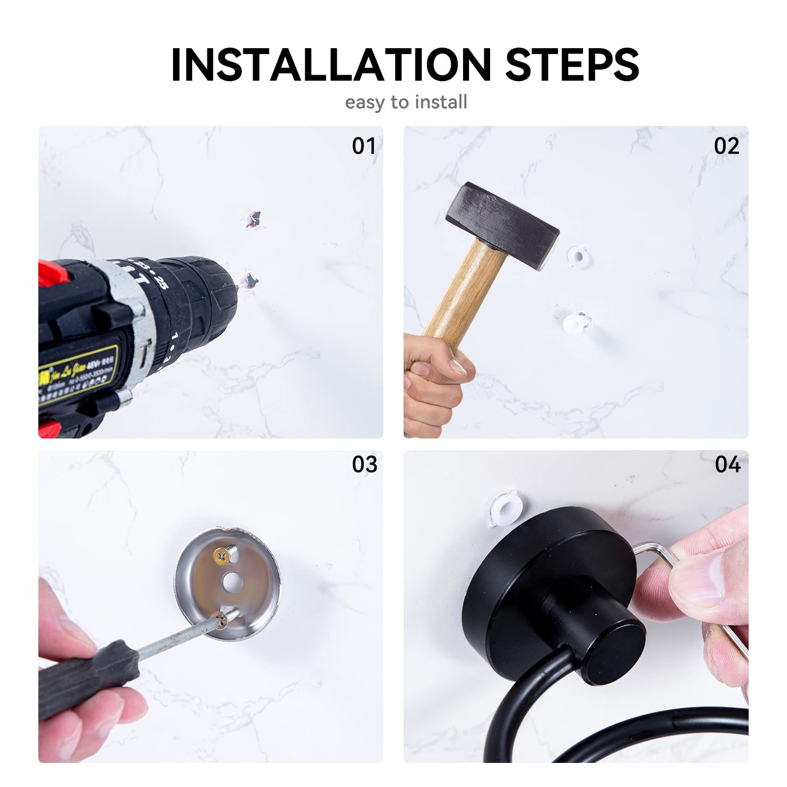 Hair Dryer Holder Hairdryer Station Wall Mounted Stand Hanger Rack Blow Spiral view 5