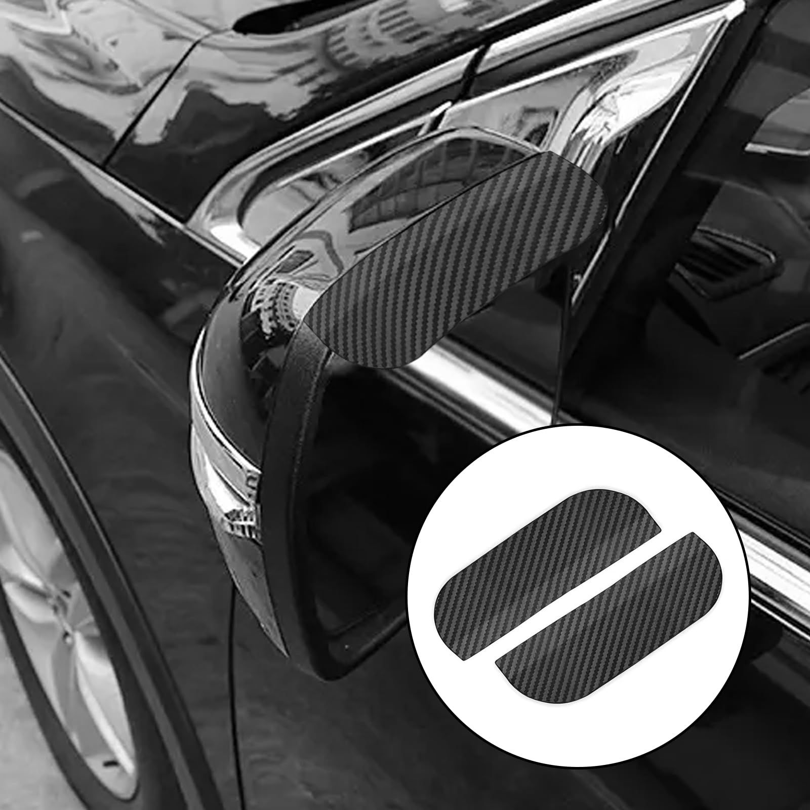 2PCS Car Rearview Mirror Rain Visor view 5
