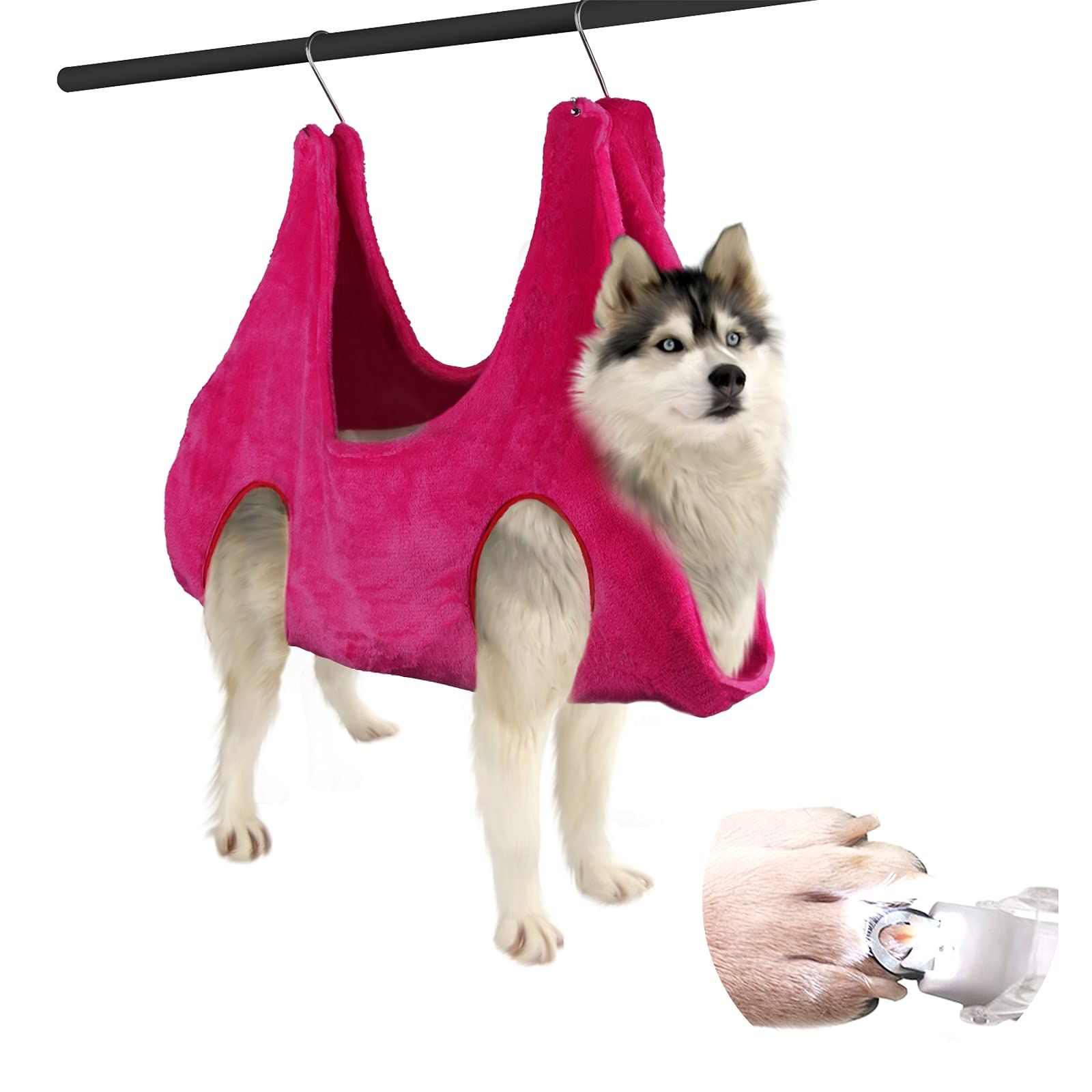 Dog Grooming Hammock,Pet Grooming Hammock for Restraint Dogs Cat Nail Clipper view 3
