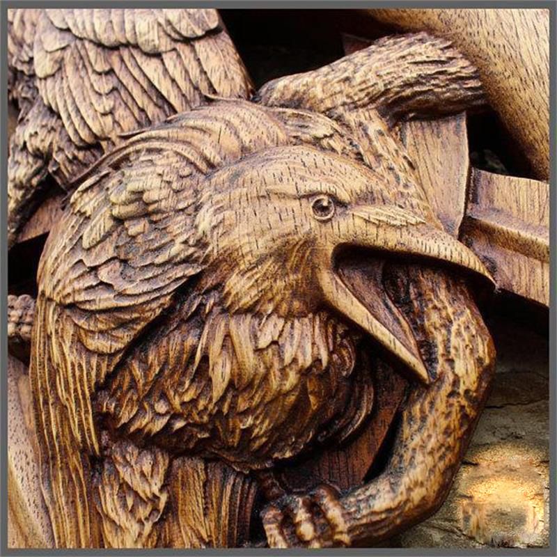 Gods Wood Carving Wall Decor Rune Norse Home Decor Vintage Christmas Balls view 2