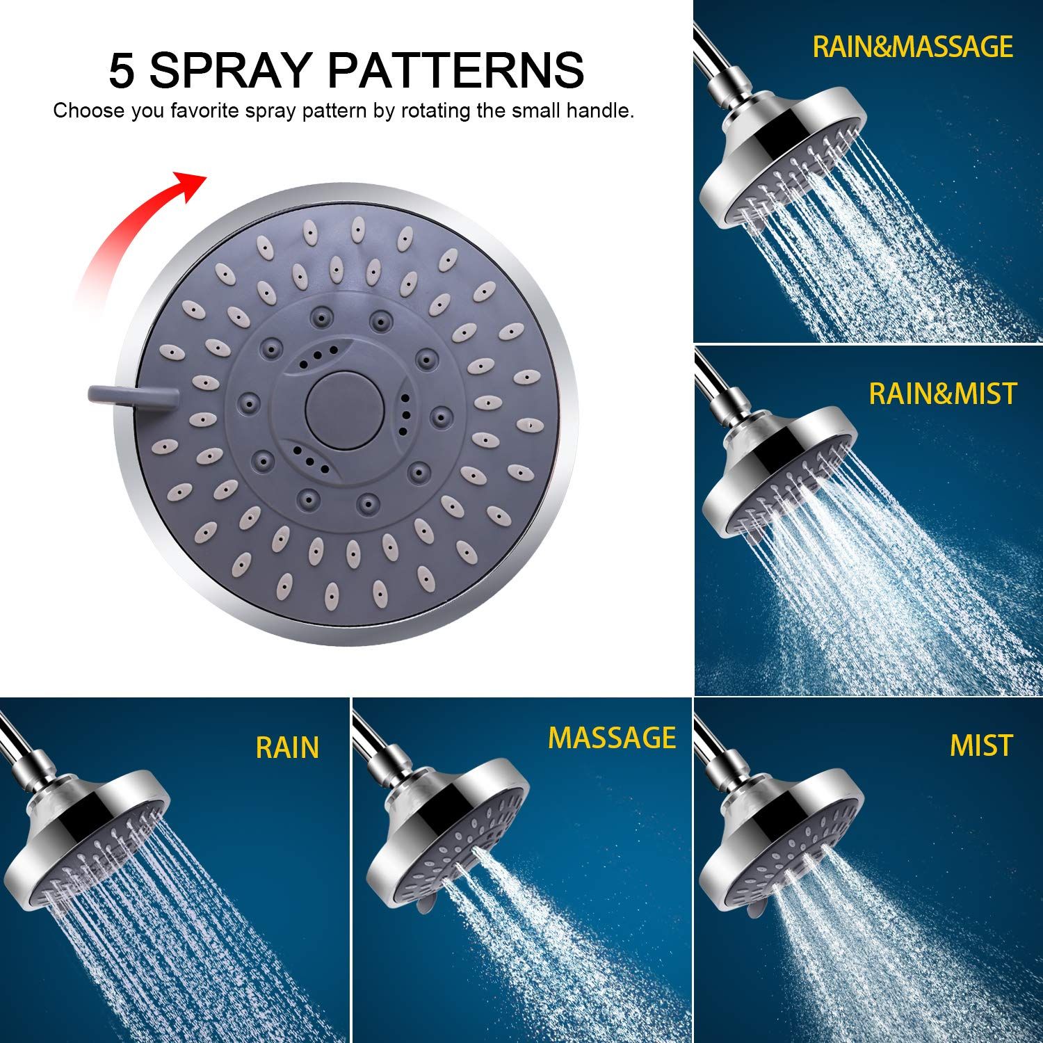 Shower Head and 15 Stage Shower Filter Combo view 2