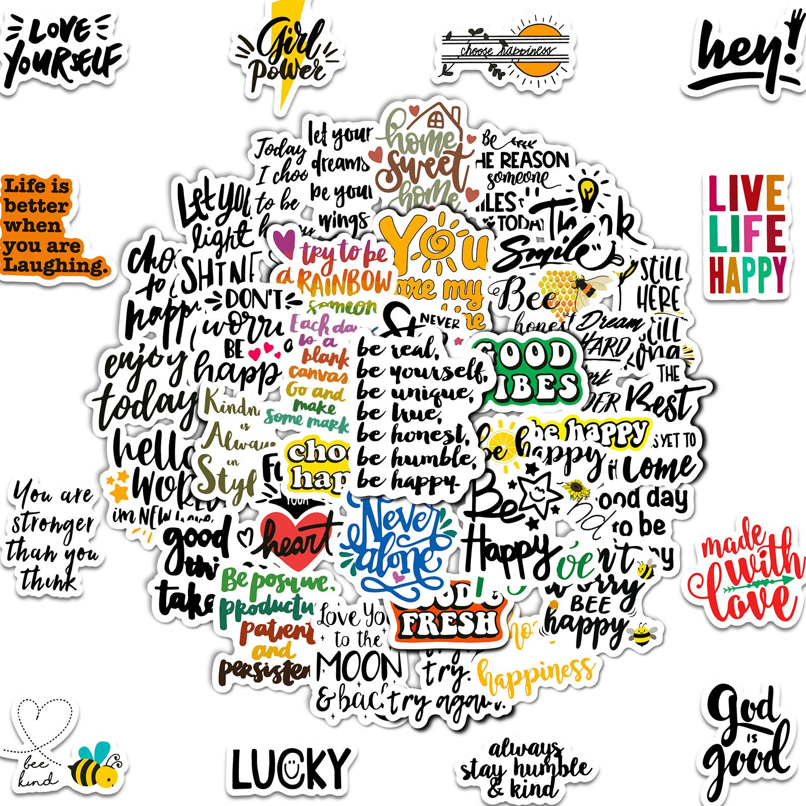 50pcs Inspirational Stickers for Adults view 2