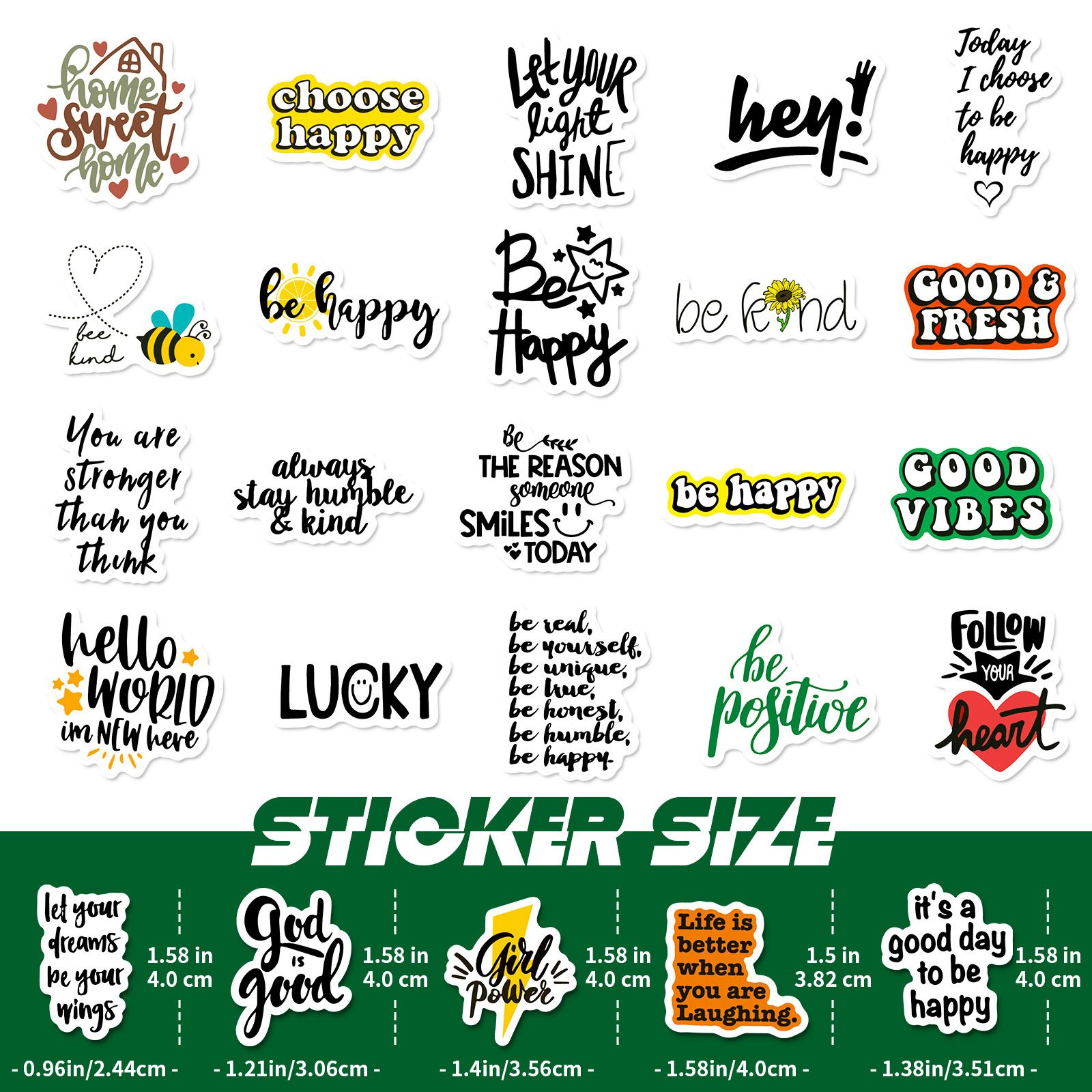 50pcs Inspirational Stickers for Adults view 3