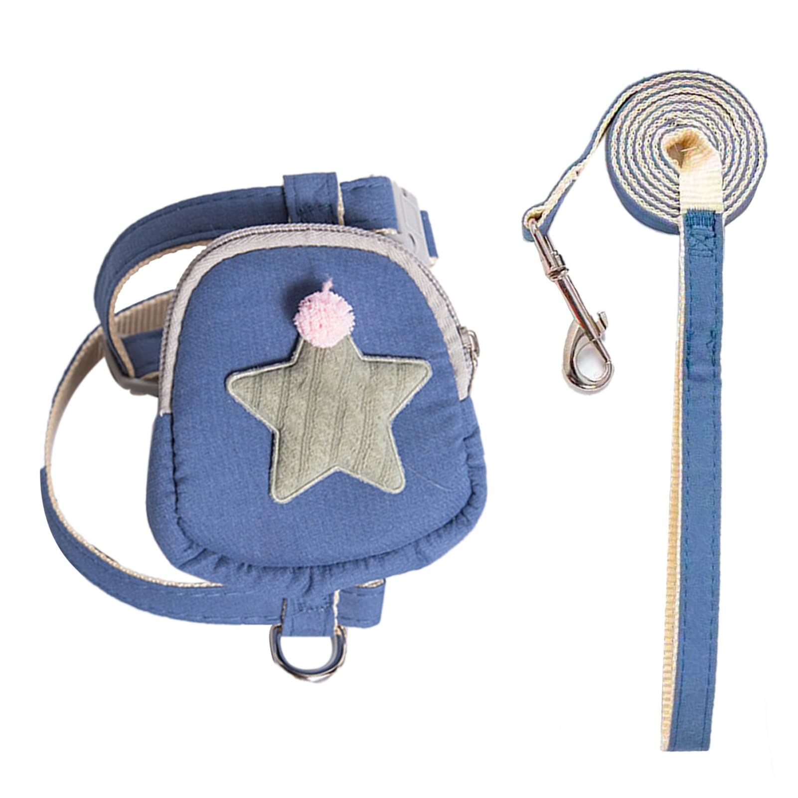 Pet Harness Leash Set, Cute Backpack Cat Vest Belt Leash Snap Design Pet