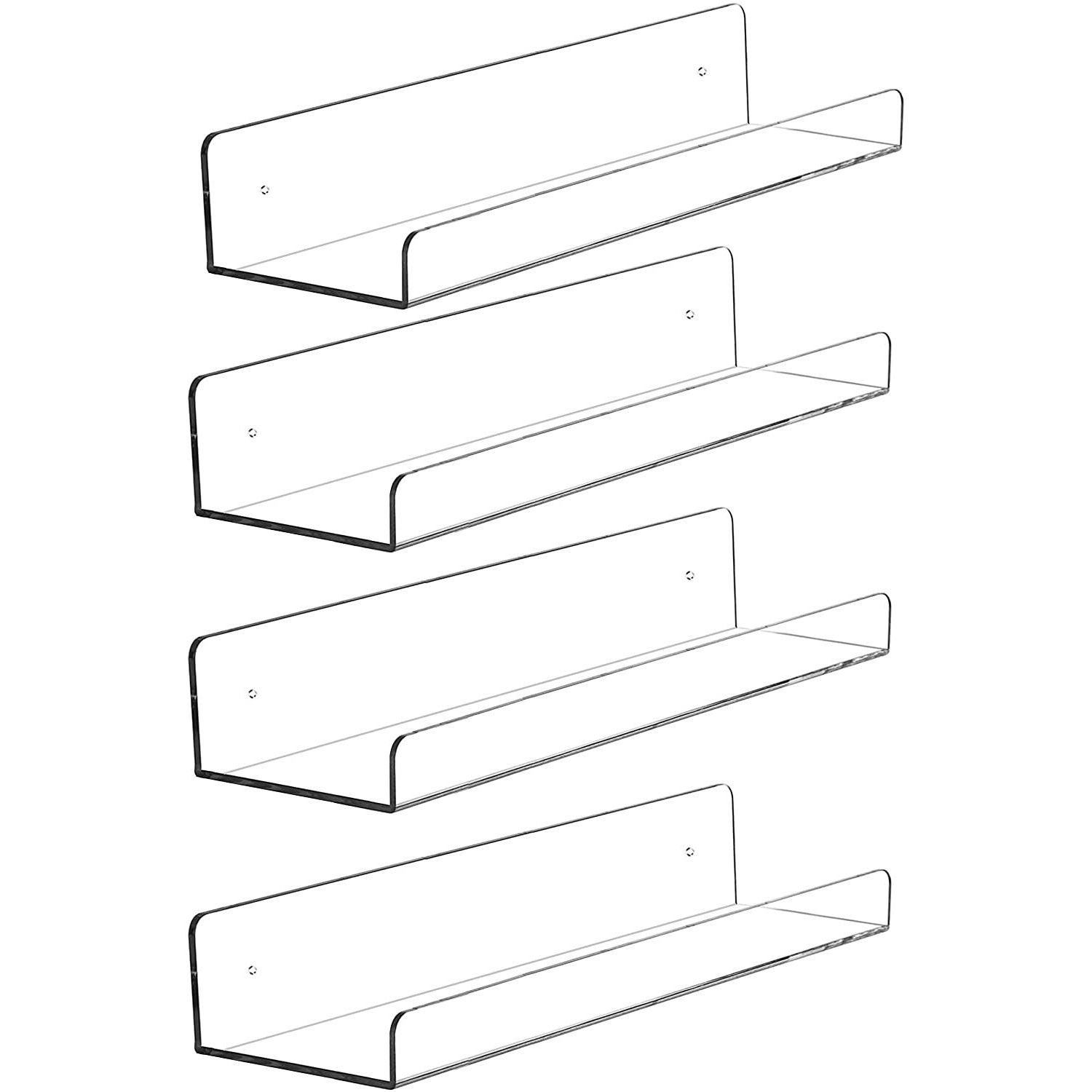 acrylic Shelves for Bedroom Hanging Aesthetic Bathroom Shelves Wall Mounted — image 1