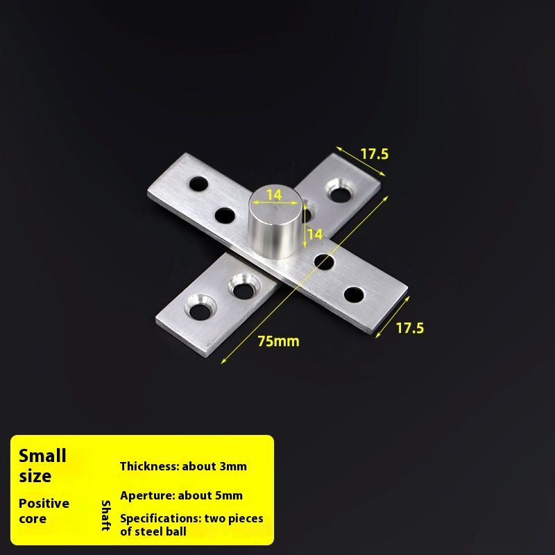 2pcs Pivot Hinge Rotating Hinge 360 Degree Stainless Steel Concealing Hinges view 5