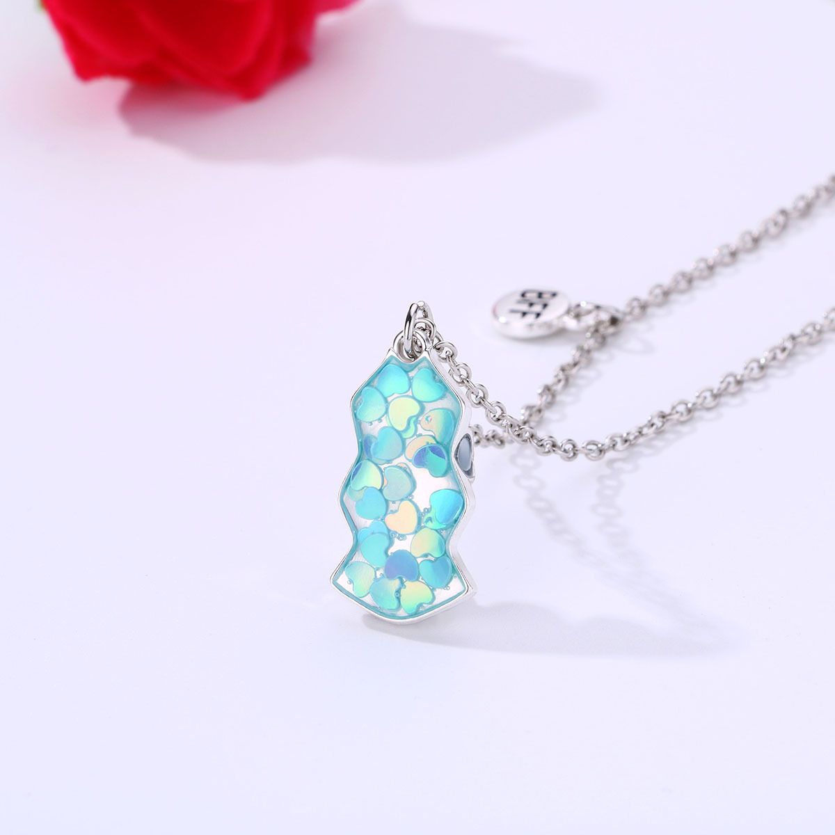 COLORFUL 2-3PCS Half Split Heart BFF Necklace Cute Avocado Cat Matching view 2