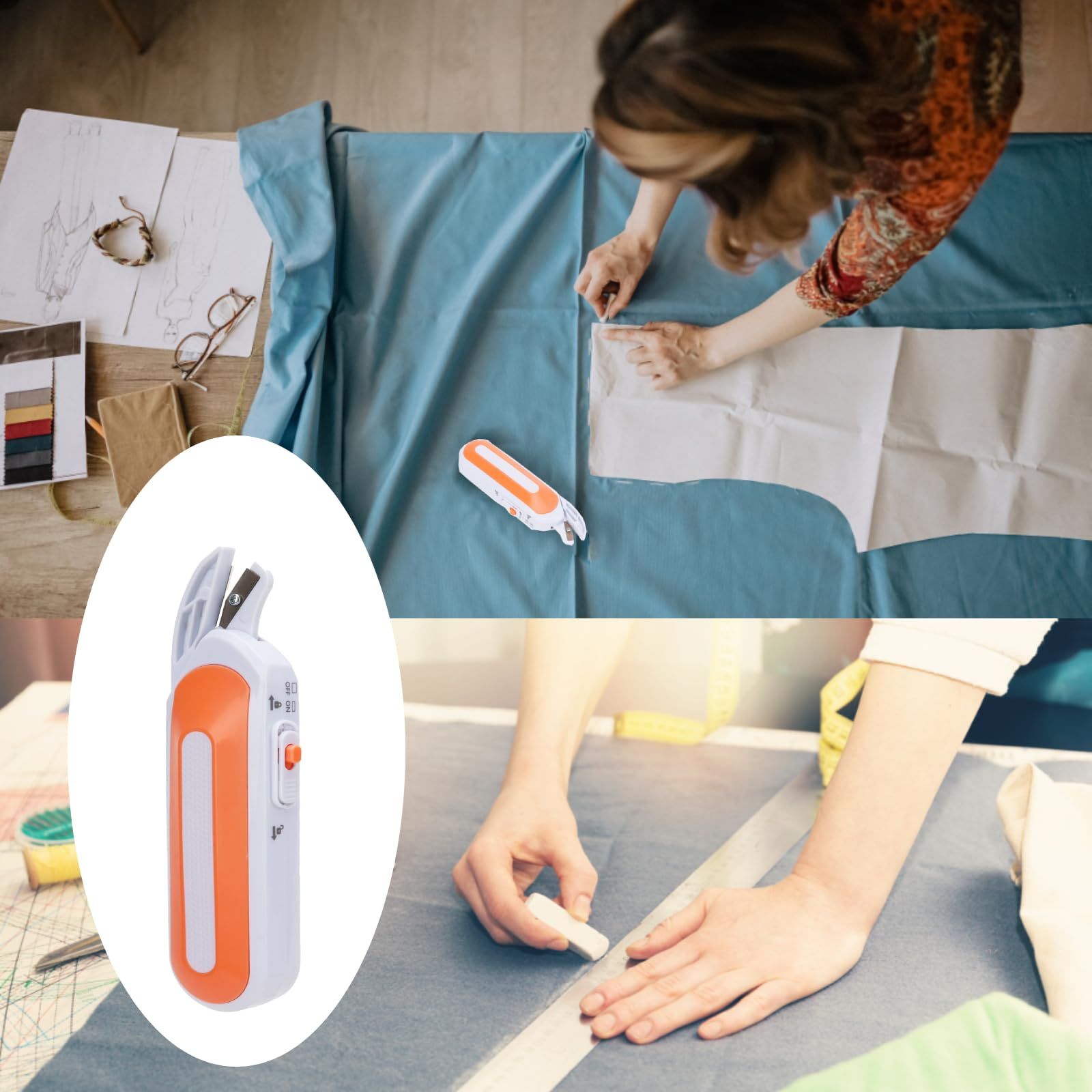 Cordless Power Scissors, Electric Fabric Sewing Scissors Rechargeable Shears view 3