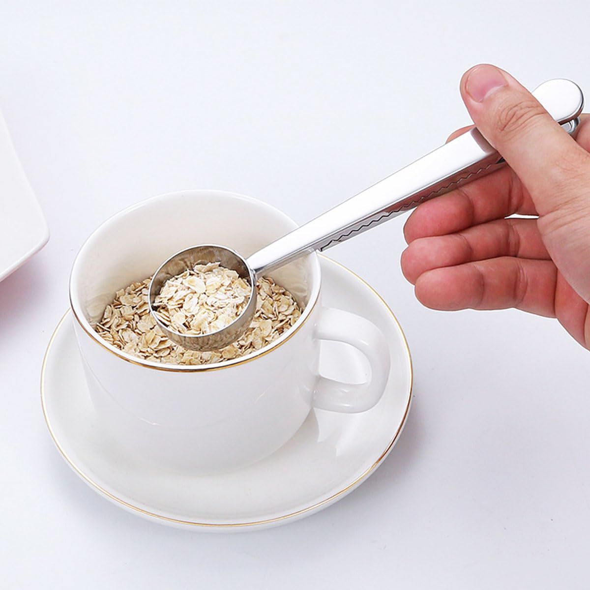 Coffee Scoop Clip Stainless Steel Tablespoon Coffee Spoon With long handle view 4