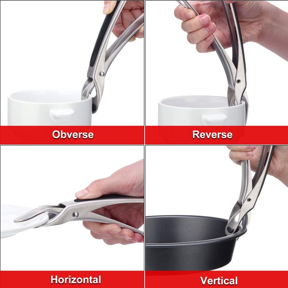 2pcs Tray Lifter and Bowl Holder Hot Plate Retriever Bowl Gripper Kitchen view 4