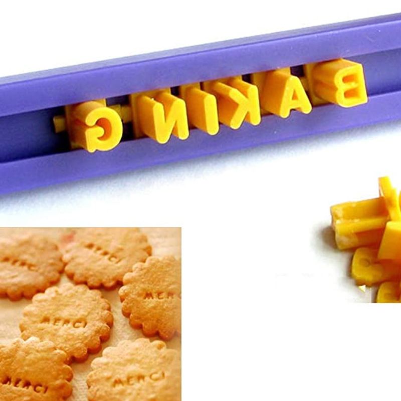 Alphabet Mold Cookies Cutter Biscuits Baking Printing Number Word Press Stamp view 5