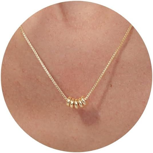 Gold Necklace for Women, Necklace Gold Plated Sun Lotus Flower Necklace Simple