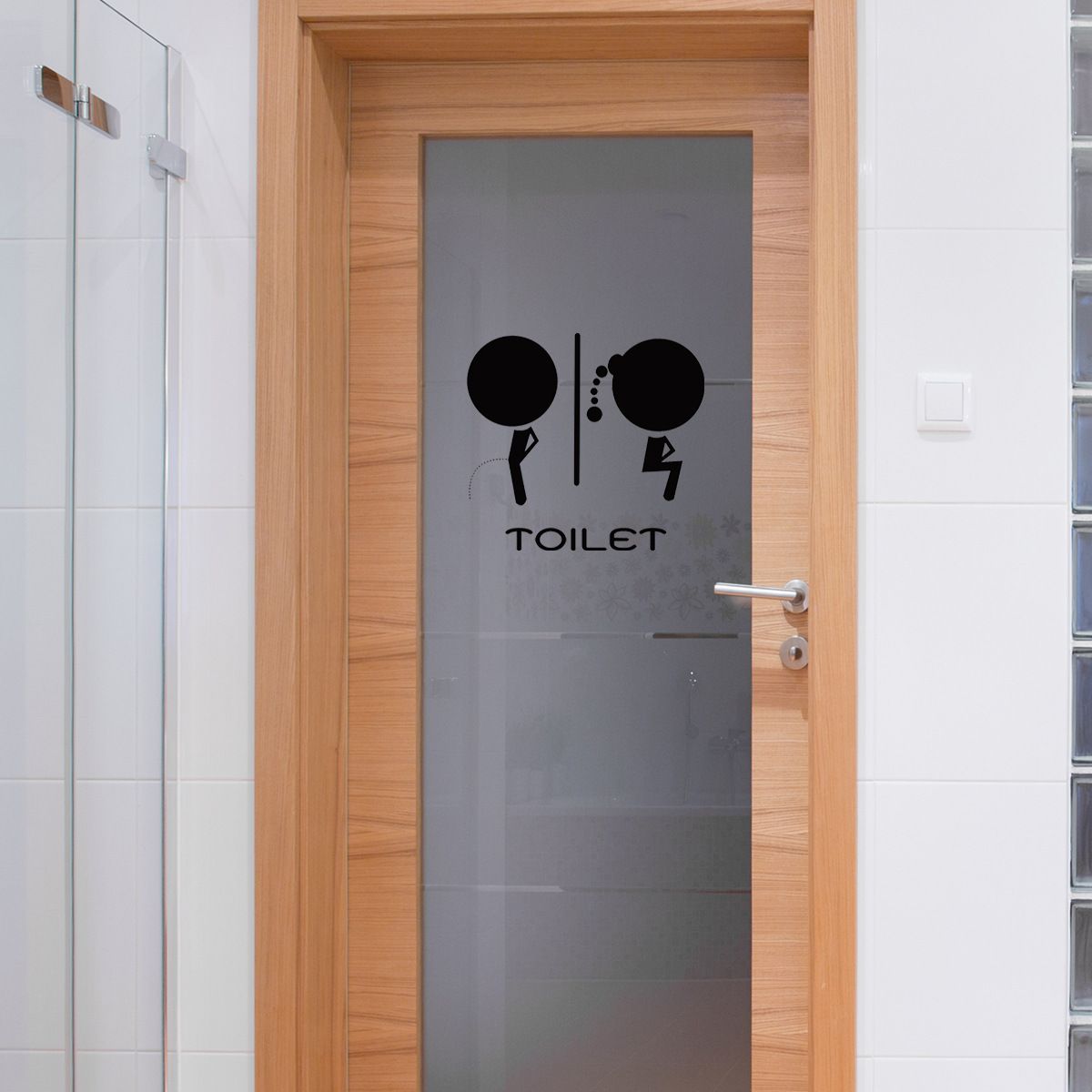 DIY Removable Man Woman Washroom Toilet Bathroom WC Sign view 5