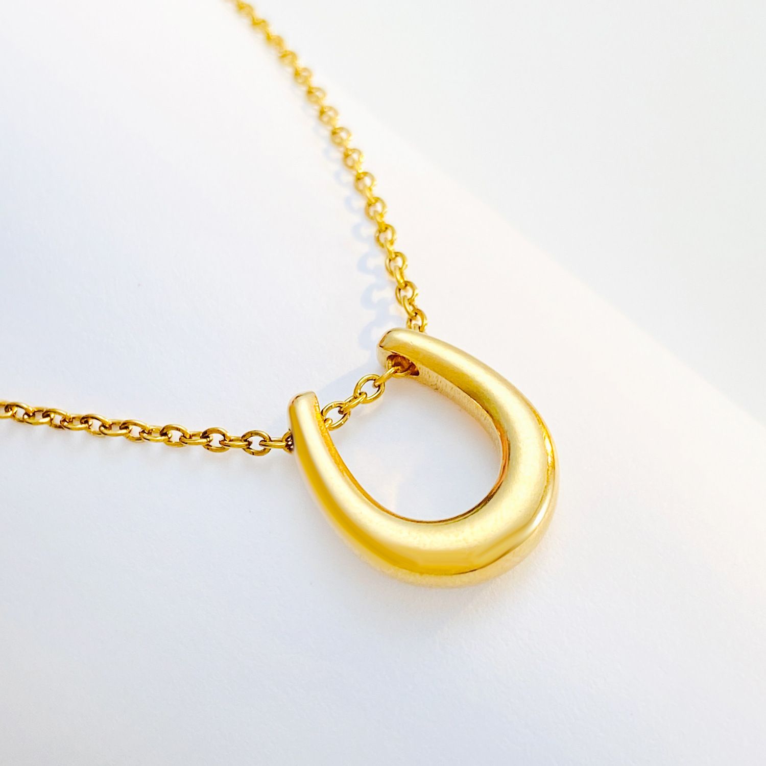 Gold Silver Horseshoe Necklace Good Luck Amulet Necklace for Woman Best Friend view 4