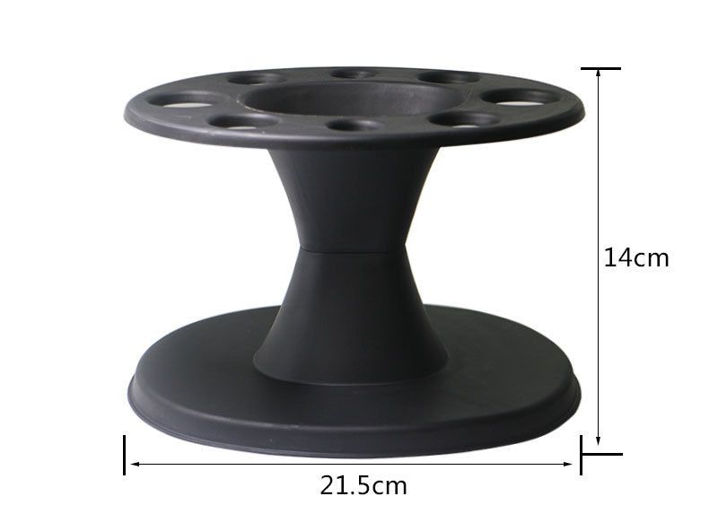 1 Piece Hair Brush Holder Round Hair Brush Comb Holder Black Display Rack Hair view 5